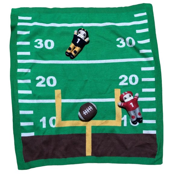 Not Your Grandma's Blanket Other - Not Your Grandma's Blanket NYGB Baby Boy Football Set Blanket & 3 Rattles UGA